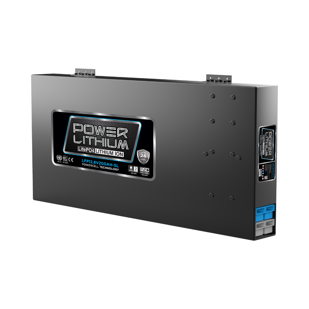 POWER LITHIUM 12.8V 200AH SLIMLINE DEEP CYCLE BATTERY