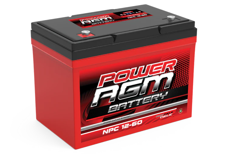 POWER AGM 12 VOLT AGM CYCLIC Battery NPC12V60AH