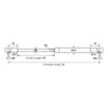 Gas Strut 8mm x 18mm  -  Max Length 290mm  -  Force 50N -700N