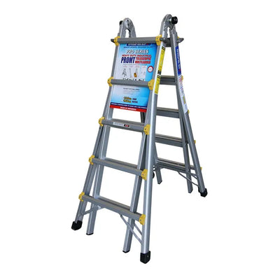 INDALEX 1.6M-5.4M  Industrial Aluminium 135KG Pro Series Telescopic Ladder