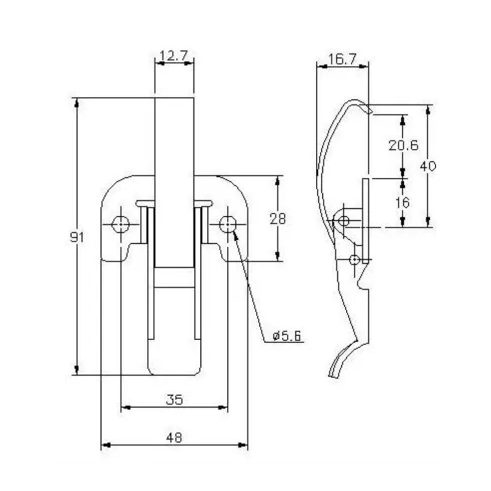 Spring Claw Toggle Latch - Mild Steel