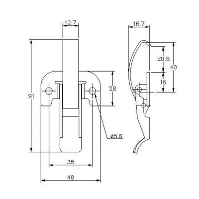Spring Claw Toggle Latch - Mild Steel
