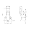 Non-Adjustable Toggle Latch - 350 Strength (kg) - Stainless
