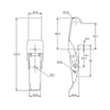 Non-Adjustable Latch - 125 Strength (kg) - Stainless