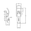 Spring Claw Padlockable Latch - 550 Strength (kg) - Stainless