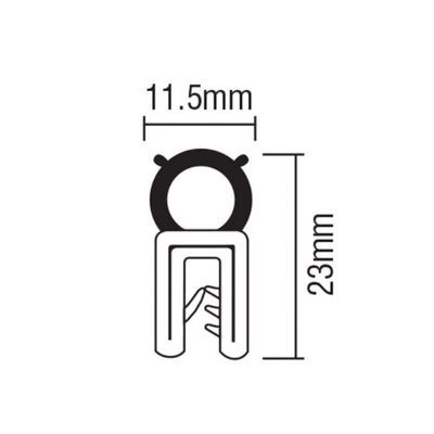 PINCHWELD TOP BUBBLE 23mm O/A Ht, 0.5-4.0mm GRIP / MTR (50m)