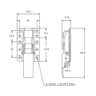 CatchBolt Padlockable - 400 Strength (kg) -  Mild Steel