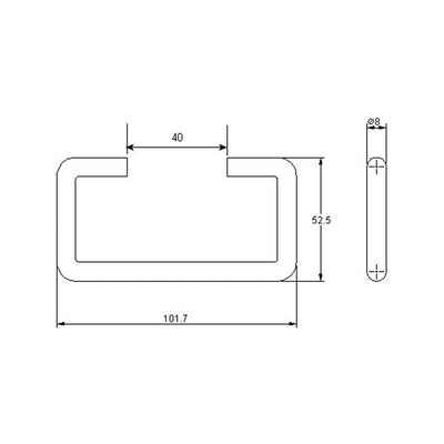 Handle - 150 Strength (kg) -  Stainless