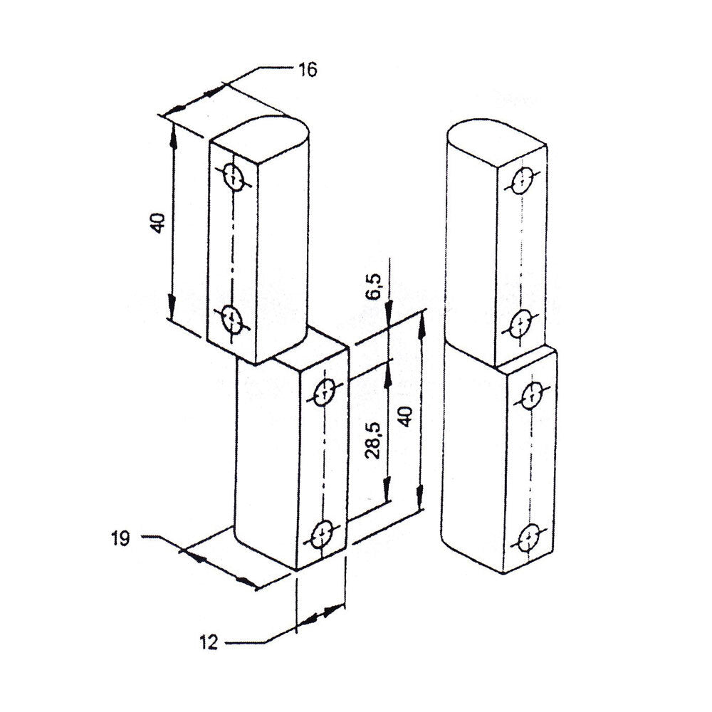 Stepped Pintle Hinge
