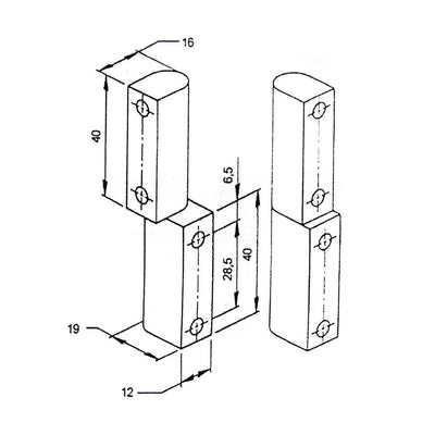 Stepped Pintle Hinge