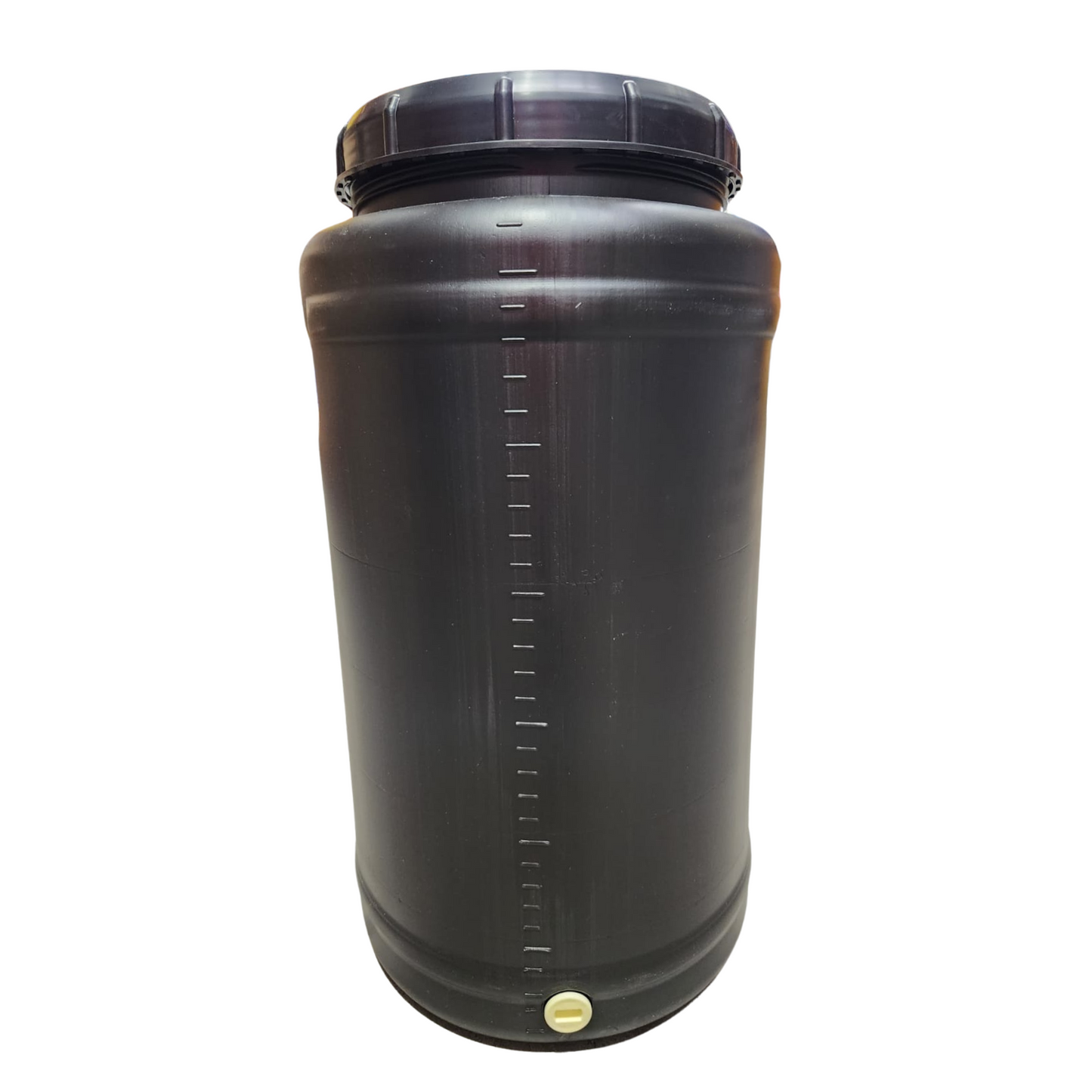 30L Drum Round Open Head Screw Lid - Black