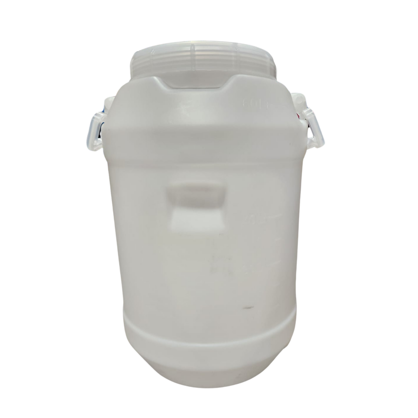 60L Drum Round Open Head Screw Lid - Natural