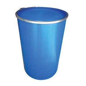 200L Drum Round Open Head With Clamp Ring Lid - Blue
