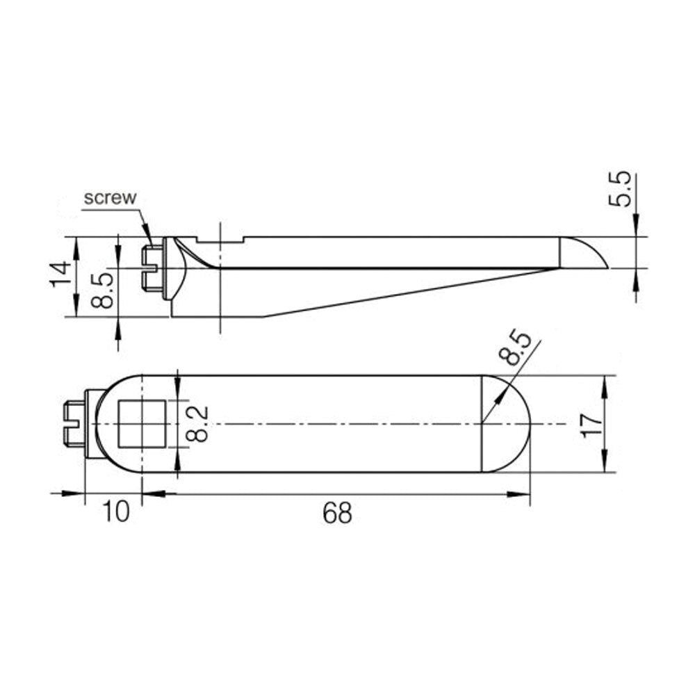 Die Cast Cam to Suit T Handles & Lever Handles - 17 Width (mm) -  Mild Steel