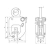 Non Marring Vertical Plate Clamp - Model NE