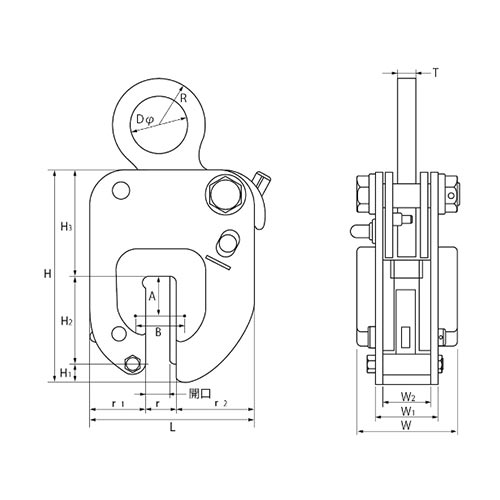 Non Marring Vertical Plate Clamp - Model NE