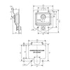 Drop T Handle Lock  -  100 Fixing Centers (mm)