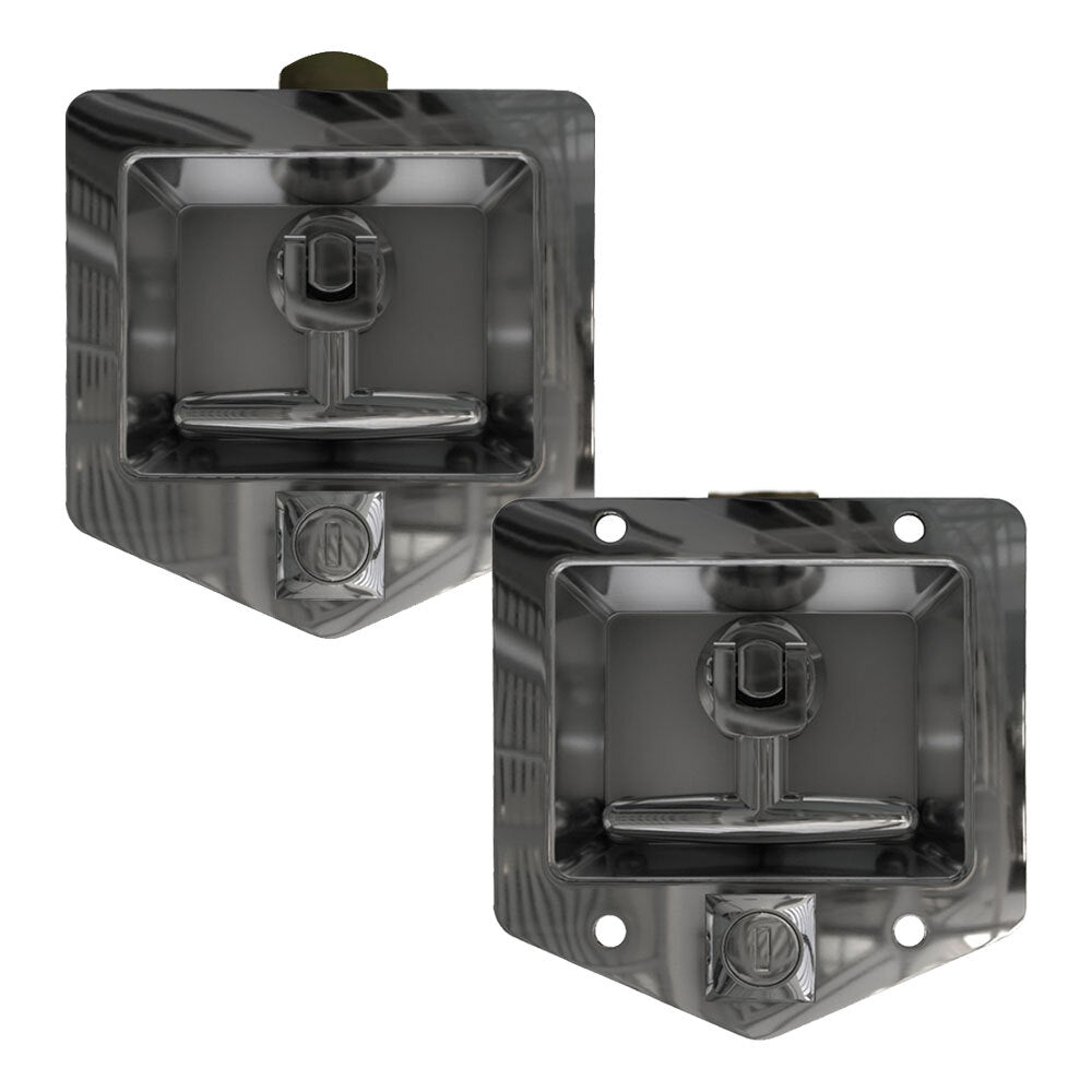 Drop T Handle Lock  -  100 Fixing Centers (mm)