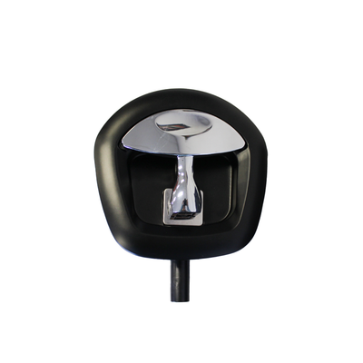 DROP T HANDLE BLACK BODY CHROME HANDLE (whale tail)