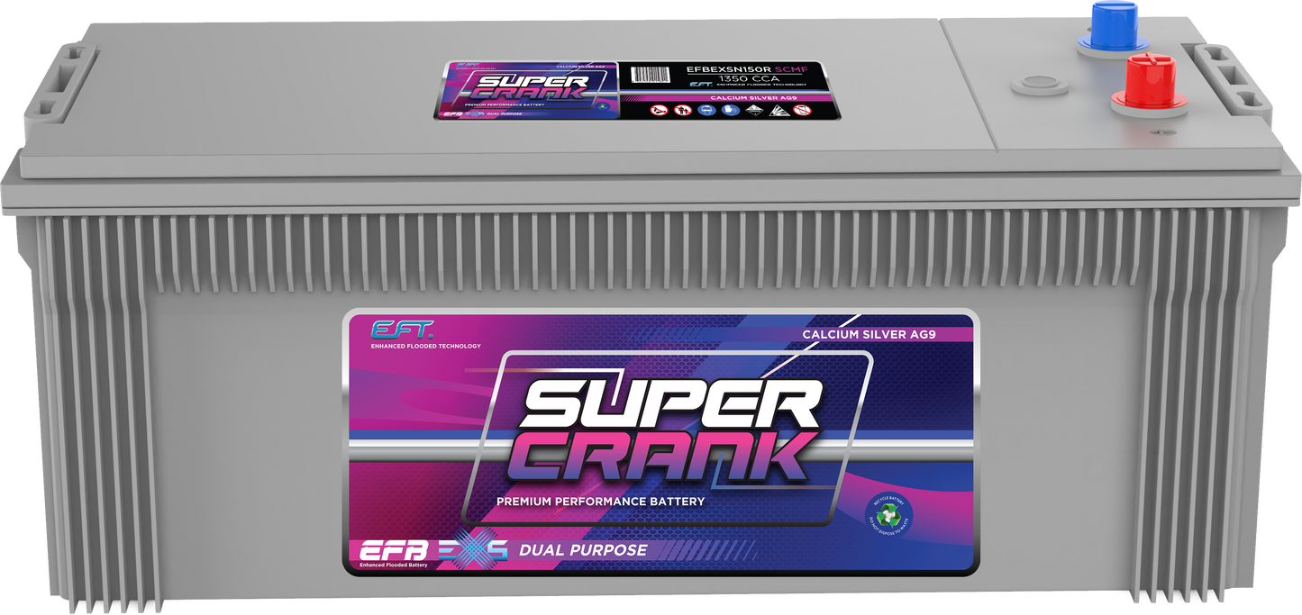 Super Crank EFB EXS Commercial Battery EFBEXSN150R SCMF 1350 CCA