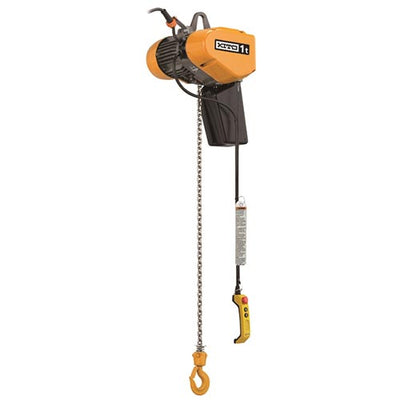 EQS Single Phase Electric Chain Hoist – Dual Speed with Inverter  (500kg – 1T Capacity)