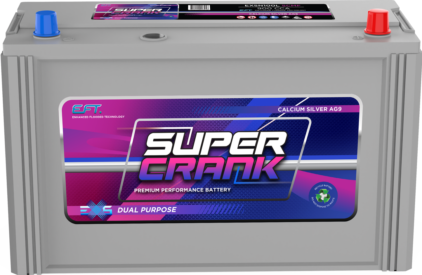 Super Crank EXS Commercial Battery EXSN100L SCMF 950 CCA