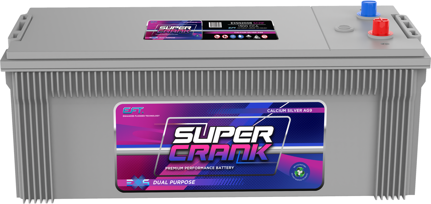 Super Crank EXS Commercial Battery EXSN200R SCMF 1400 CCA