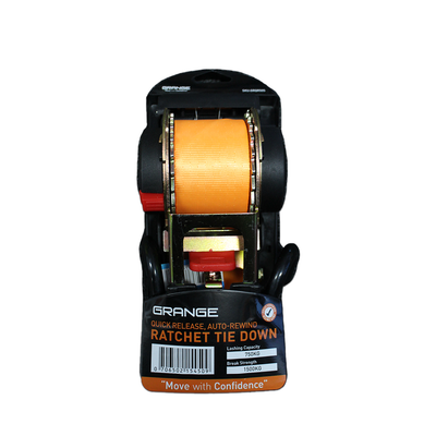 RATCHET TIE DOWN STRAPS Retractable Quick Release 50mmx4.5m S HOOK