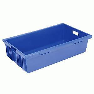 50L Plastic Stacking Bin Container - 750 x 460 x 200mm - Blue