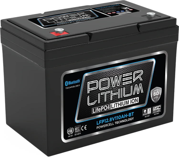 POWER LITHIUM 12.8V 110AH DEEP CYCLE BATTERY WITH BLUETOOTH