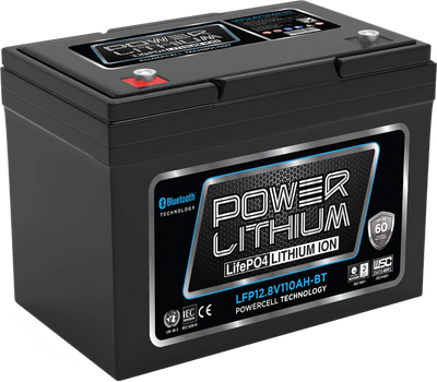 POWER LITHIUM 12.8V 110AH DEEP CYCLE BATTERY WITH BLUETOOTH