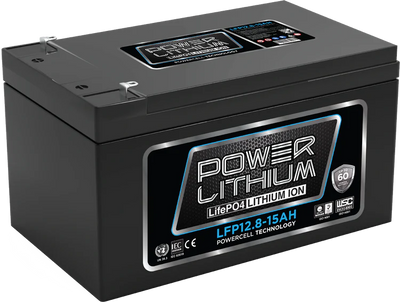 POWER LITHIUM 12.8V 15AH DEEP CYCLE BATTERY