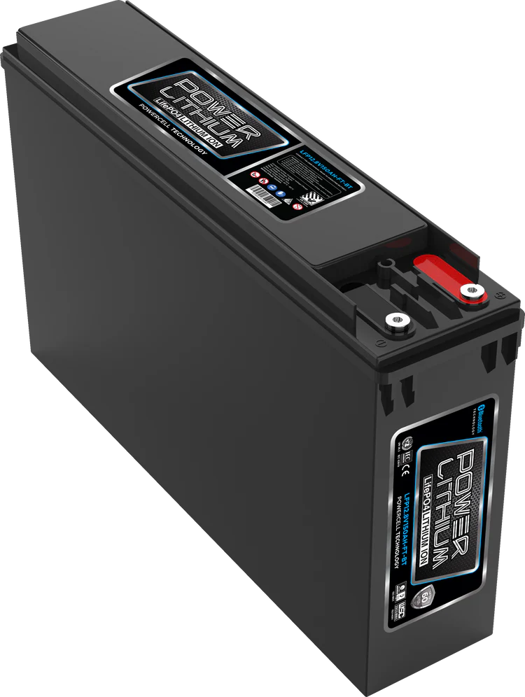 POWER LITHIUM 12.8V 200AH FRONT TERMINAL DEEP CYCLE BATTERY WITH BLUETOOTH