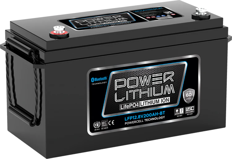 POWER LITHIUM 12.8V 200AH DEEP CYCLE BATTERY WITH BLUETOOTH