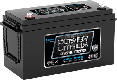 POWER LITHIUM 12.8V 200AH DEEP CYCLE BATTERY WITH BLUETOOTH