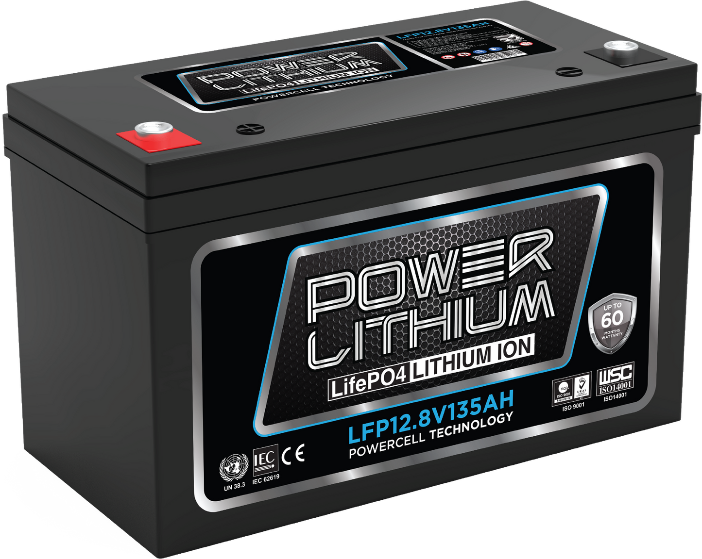 POWER LITHIUM 12.8V 135AH DEEP CYCLE BATTERY
