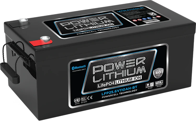 POWER LITHIUM 25.6V 110AH DEEP CYCLE BATTERY WITH BLUETOOTH