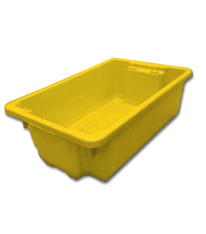 32L Food Grade Plastic Industrial Stack & Nest Container - 645 x 413 x 210mm