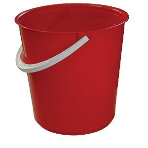 13.6L Nally Plastic Industrial Round Bucket - 300 x 295mm