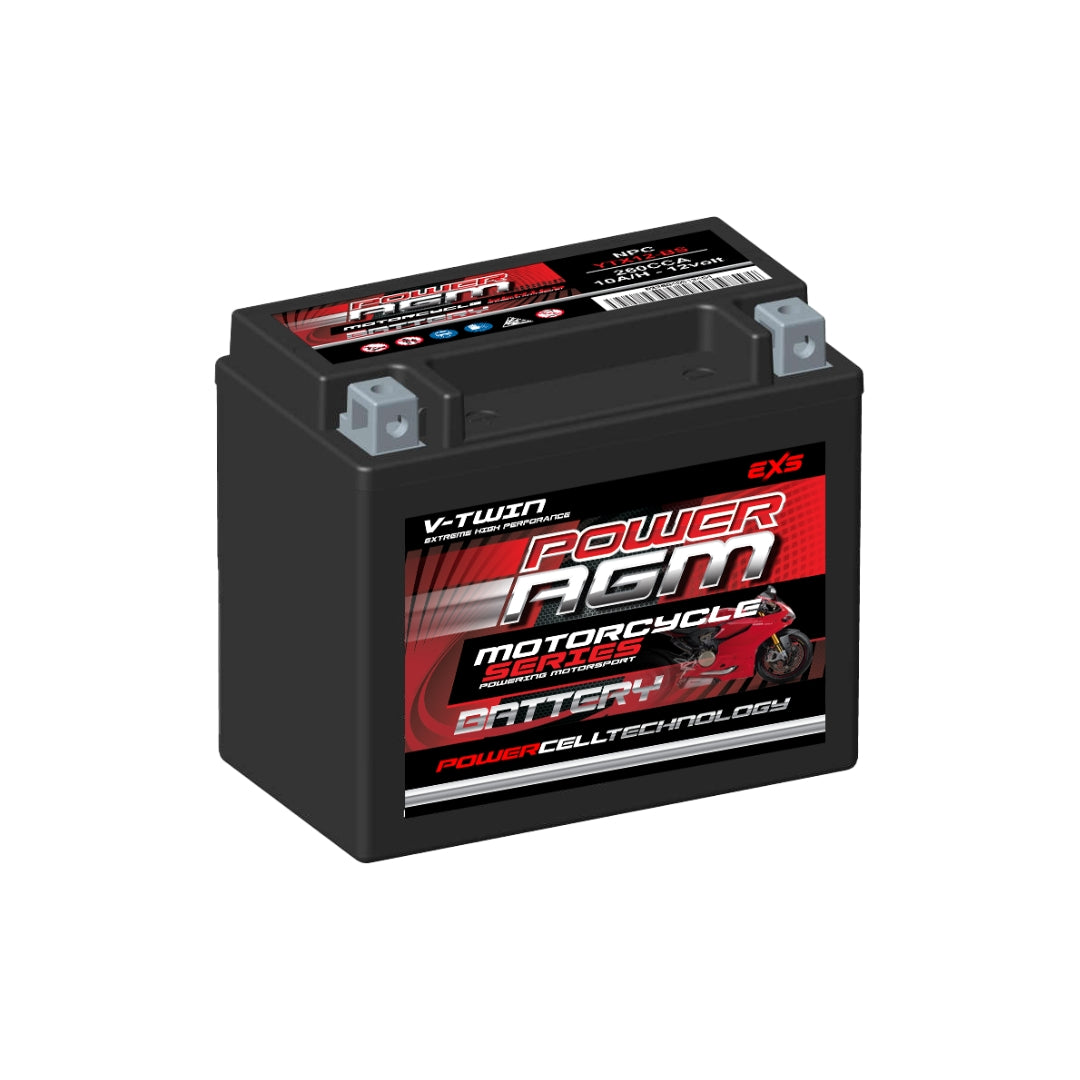 Power AGM NPC-YTX12-BS AGM Motorcycle Battery 260 CCA