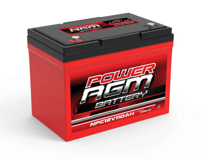 POWER AGM 12 VOLT AGM CYCLIC Battery NPC12V110AH