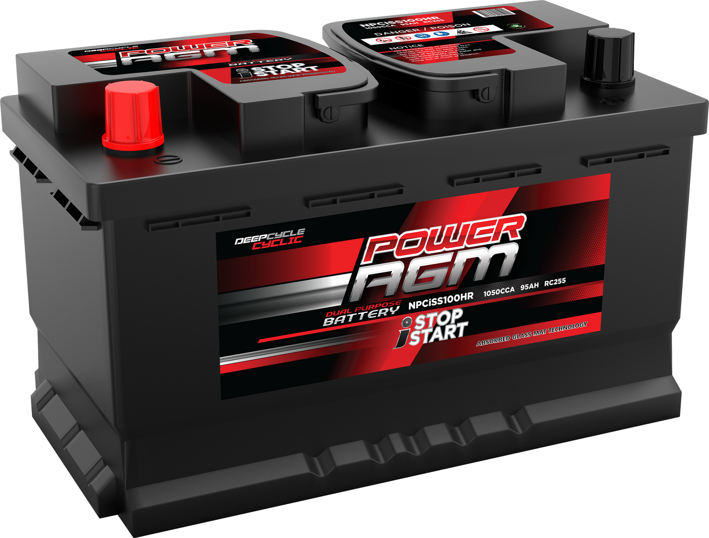 Super Crank NPCISS100HR Stop/Start 4X4/Light Commercial Battery 1050CCA 95Ah