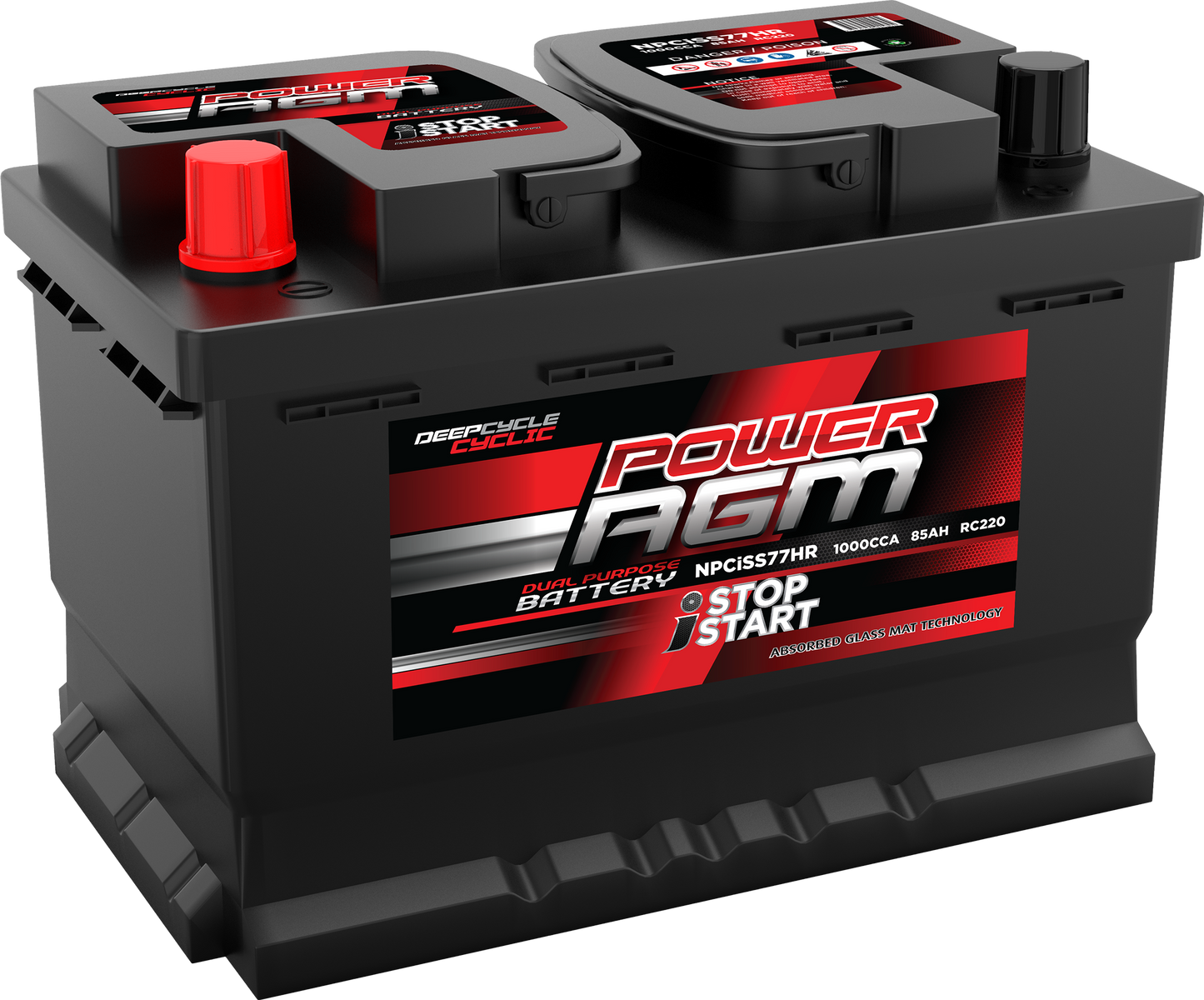 Super Crank NPCISS77HRStop/Start 4X4/Light Commercial Battery 1000CCA 85Ah