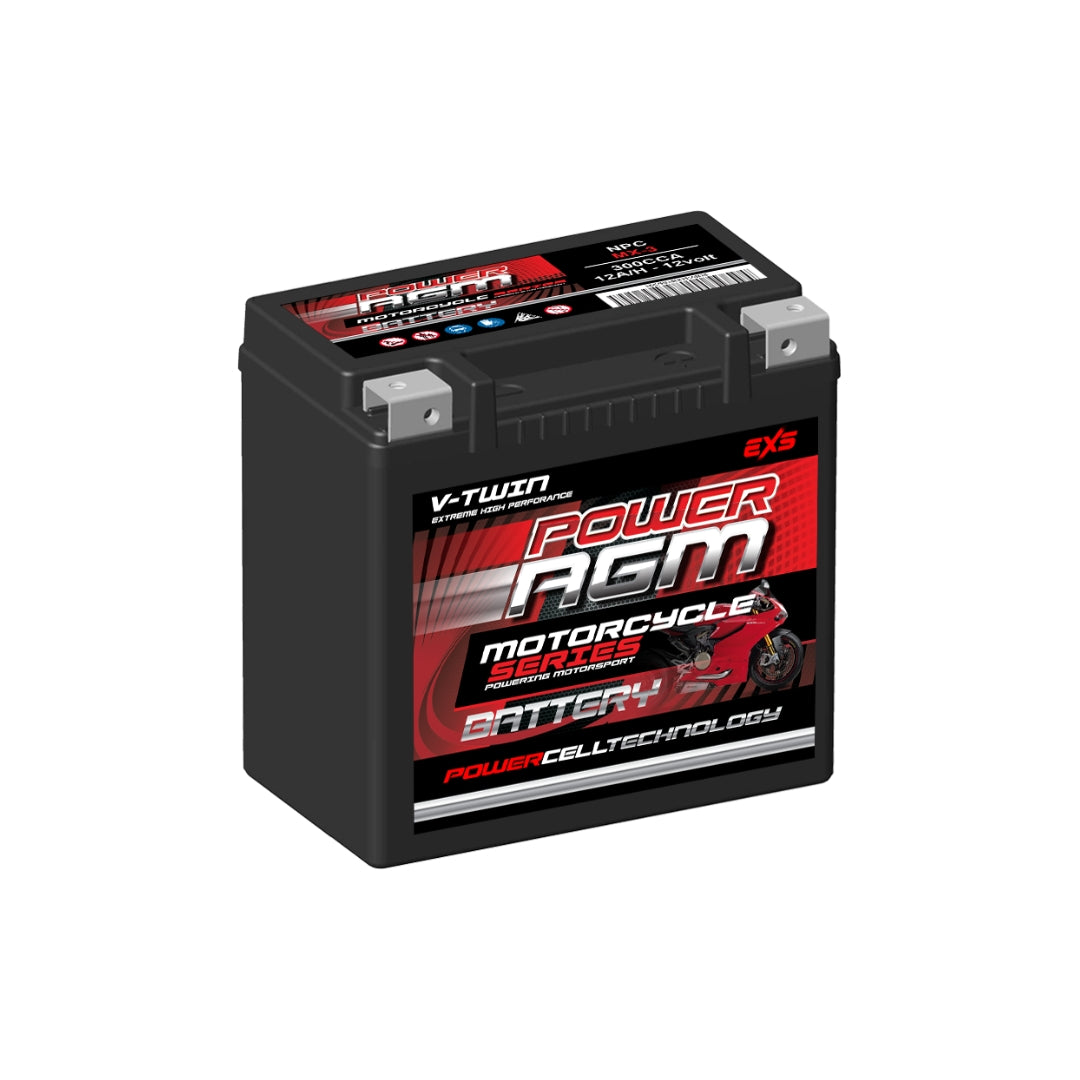 Power AGM NPCMX3 AGM MX Motorcycle Battery 300 CCA