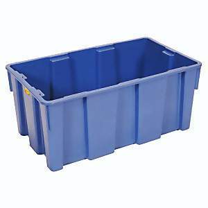 70L Plastic Stack & Nest Bin Container General Purpose - 698 x 406 x 305mm - Blue
