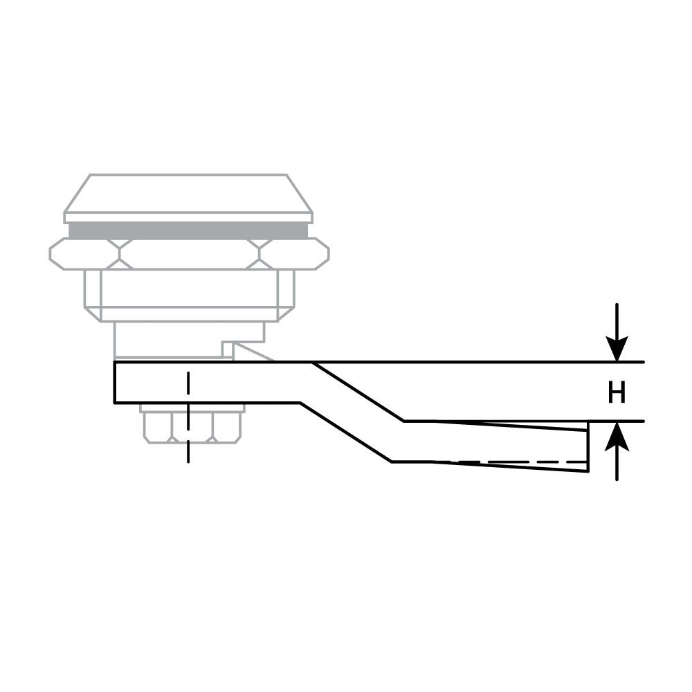 Quarter Turn Lock Cam  -  2mm Offset