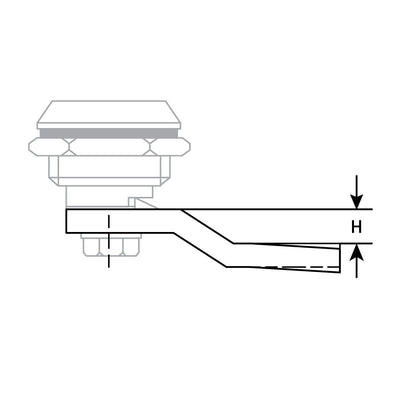 Quarter Turn Lock Cam  -  2mm Offset
