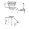Quarter Turn Lock  -  7mm Square Face Steel