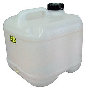 15L Plastic Rectangular Drum - Natural