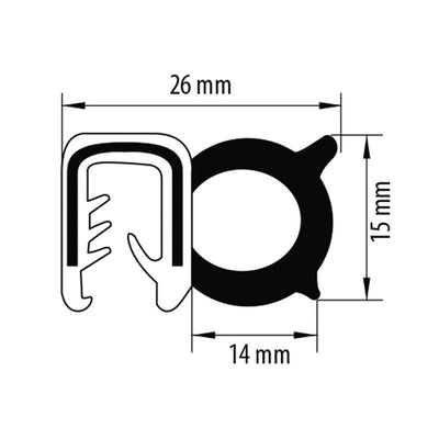 Pinchweld Rubber - Grip Range 1.5 - 5.6mm - 50m Roll